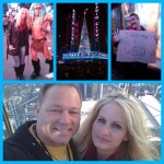 Clockwise: Tami and the naked chief, Radio City at night, Mr. "I Need Money for Weed", and Tami and I on top of the Empire State Building.